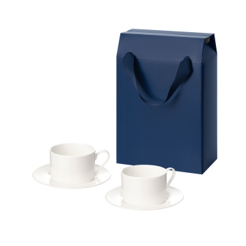 Portobello Подарочный набор Мокко (Mokko) в коробке-пакете (две чайных пары) с логотипом на заказ