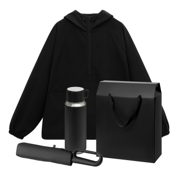 Portobello Премиум набор с одеждой RISSMAN (ветровка, зонт, термос), черный, XL/2XL с логотипом на заказ