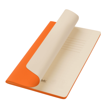 Portobello Блокнот Alpha slim, оранжевый с логотипом на заказ