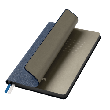 Portobello Ежедневник Tweed недатированный, синий с логотипом на заказ
