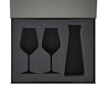 Portobello Ложемент под 2 бокала для вина + декантер в большую коробку-трансформер (арт. 695722) с логотипом на заказ