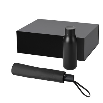 Portobello Подарочный набор Sevilla, Atlanta, черный (зонт, термобутылка) с логотипом на заказ