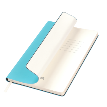 Portobello Ежедневник Spark недатированный, лазурный (без упаковки, без стикера, с серой подложкой) с логотипом на заказ