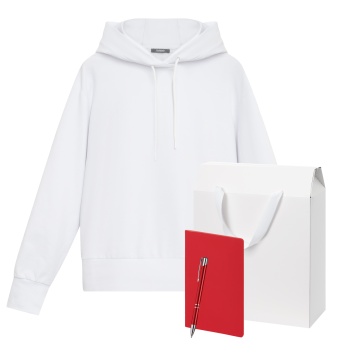 Portobello Набор с одеждой Алекс (Alex) (худи, блокнот, ручка), красный, M с логотипом на заказ