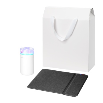 Portobello Подарочный набор Crystal, Honor, черный (увлажнитель воздуха, зарядное устройство) с логотипом на заказ