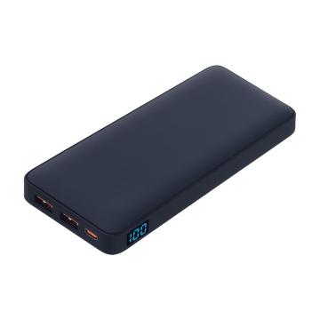 Portobello Внешний аккумулятор с подсветкой Анкор Плюс PD (Ancor PD Plus) 10000 mAh, синий с логотипом на заказ