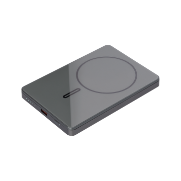 Portobello Внешний аккумулятор Оникс PD (Onyx PD) 5000mAh с функцией беспроводной зарядки 15W, серый с логотипом на заказ
