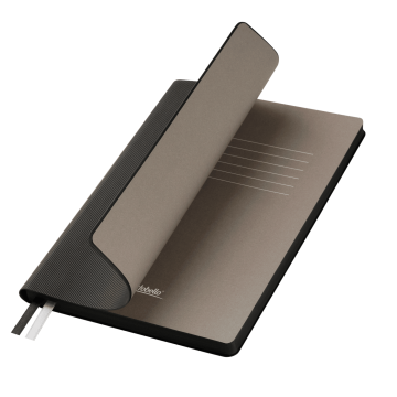 Portobello Ежедневник Rain недатированный, черный (без упаковки, без стикера) с логотипом на заказ