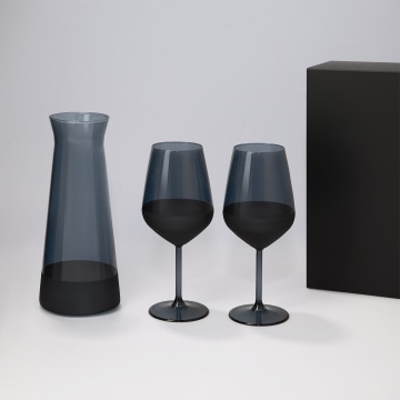 Portobello Подарочный набор декантер + 2 бокала для вина Black Edition в черной коробке с логотипом на заказ