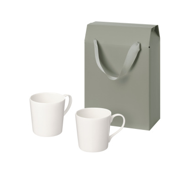 Portobello Подарочный набор Сиена (Siena) в коробке-пакете (две фарфоровых кружки) с логотипом на заказ