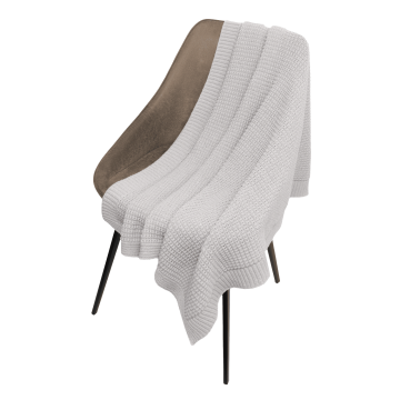 Portobello Плед Мальта Софт (Malta Soft) вязаный, 160*90 см, серый с логотипом на заказ