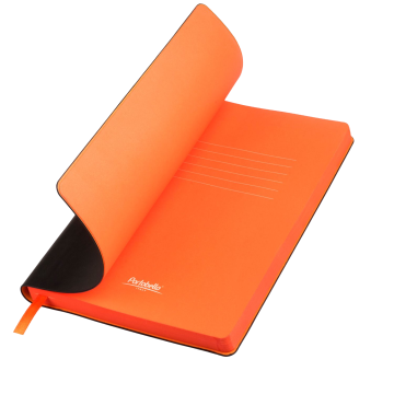Portobello Ежедневник Латте (Latte NEW) недатированный, черный/оранжевый (без упаковки, без стикера) с логотипом на заказ
