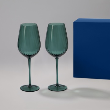 Portobello Подарочный набор 2 бокала для вина Капри (Capri) в синей коробке с логотипом на заказ