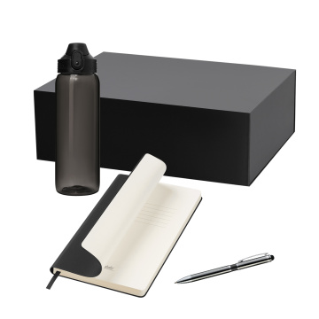 Portobello Подарочный набор Nevada, Star, черный (бутылка, ежедневник, ручка) с логотипом на заказ