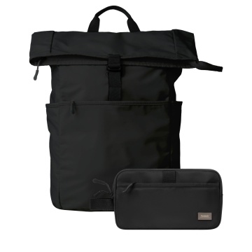 Portobello Подарочный набор Boston рюкзак + дорожная косметичка, черный с логотипом на заказ