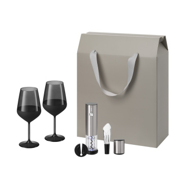 Portobello Подарочный набор Блэк Эдишн (Black Edition), Винтаро (Vintaro) (2 бокала + набор для вина) с логотипом на заказ