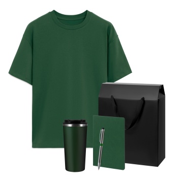 Portobello Набор с одеждой RUST (футболка, термокружка, блокнот, ручка), зеленый 1, XS/S с логотипом на заказ