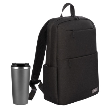Portobello Подарочный набор Palermo, Forst, черный/серый (рюкзак, термокружка) с логотипом на заказ