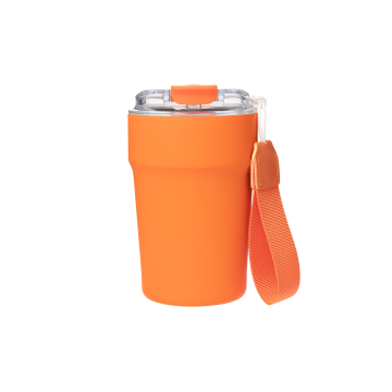 Portobello Термокружка вакуумная Монако (Monaco), оранжевая с логотипом на заказ