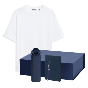 Portobello Набор с одеждой RUST NEO (футболка, бутылка, ежедневник, ручка), белый/синий, XL/2XL с логотипом на заказ