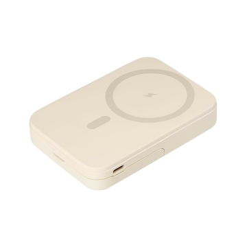 Portobello Внешний аккумулятор Union PD 10000mAh с функцией беспроводной зарядки 15W, бежевый с логотипом на заказ