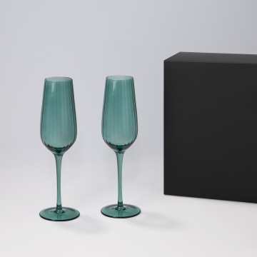 Portobello Подарочный набор 2 бокала для шампанского Capri в черной коробке с логотипом на заказ