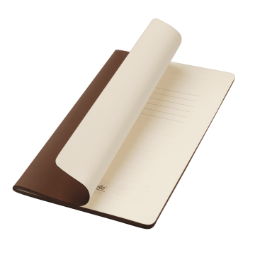 Portobello Блокнот Альфа Слим (Alpha slim), коричневый с логотипом на заказ