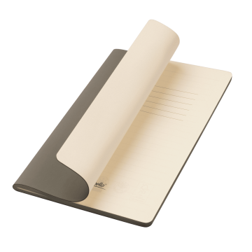 Portobello Блокнот Альфа Слим (Alpha slim), серый с логотипом на заказ