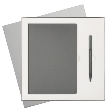 Portobello Подарочный набор Moon river, серый (ежедневник, ручка) с логотипом на заказ