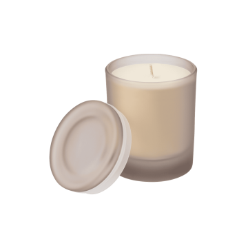 Portobello Ароматическая свеча Мизу (Mizu), бежевая с логотипом на заказ