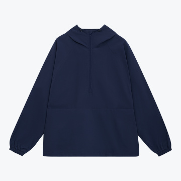 Portobello Ветровка (анорак) оверсайз унисекс RISSMAN, темно-синяя, размер M/L с логотипом на заказ