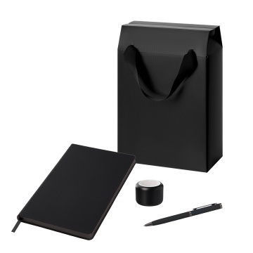 Portobello Подарочный набор Пассион (Passion), черный (колонка, ежедневник, ручка) с логотипом на заказ