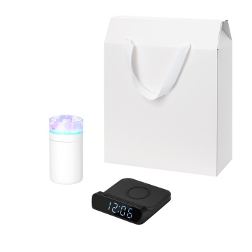 Portobello Подарочный набор Кристалл, Ригель (Crystal, Rigel), черный (увлажнитель воздуха, зарядное устройство) с логотипом на заказ