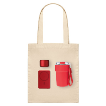 Portobello Подарочный набор Атлантис, Пэшн, Монако (Atlantis, Passion, Monaco), красный (аккумулятор, колонка, термокружка) с логотипом на заказ