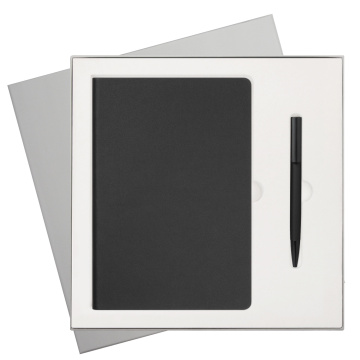 Portobello Подарочный набор Star, черный (ежедневник, ручка) с логотипом на заказ