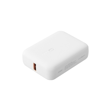 Portobello Внешний аккумулятор с функцией быстрой зарядки Формула (Formula) 10000 mAh, белый с логотипом на заказ
