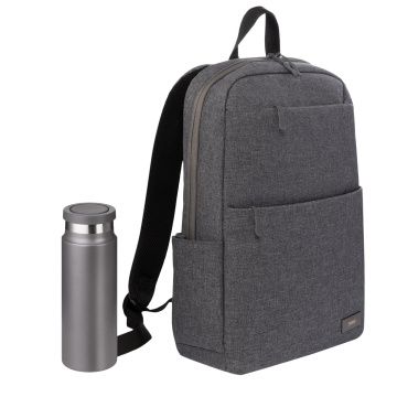 Portobello Подарочный набор Forst, Allegra, серый (рюкзак, термобутылка) с логотипом на заказ