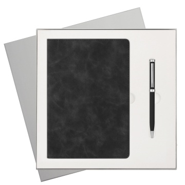 Portobello Подарочный набор Верона (Verona), черный (ежедневник, ручка) с логотипом на заказ