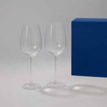 Portobello Подарочный набор 2 бокала для вина Бланш (Blanche) в синей коробке с логотипом на заказ