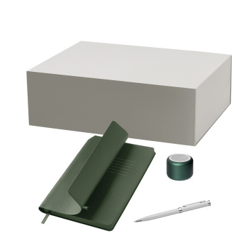 Portobello Подарочный набор Пэшн, Молто (Passion, Molto), зеленый (колонка, ежедневник, ручка) с логотипом на заказ