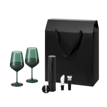 Portobello Подарочный набор Emerald, Sacramento (2 бокала + набор для вина) с логотипом на заказ