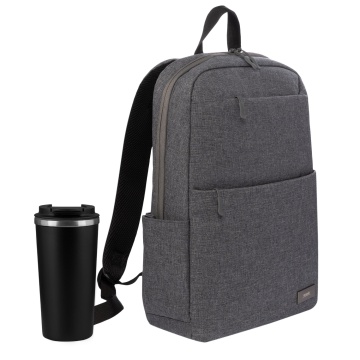 Portobello Подарочный набор Palermo, Forst, серый/черный (рюкзак, термокружка) с логотипом на заказ