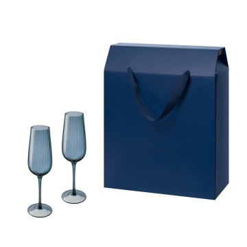 Portobello Подарочный набор 2 бокала для шампанского Тоскана (Toscana) в большом подарочном пакете с логотипом на заказ