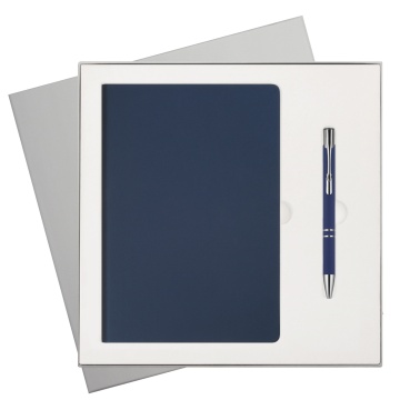 Portobello Подарочный набор Star, синий (ежедневник, ручка) с логотипом на заказ