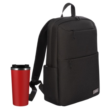 Portobello Подарочный набор Палермо (Palermo), Форст (Forst), черный/красный (рюкзак, термокружка) с логотипом на заказ