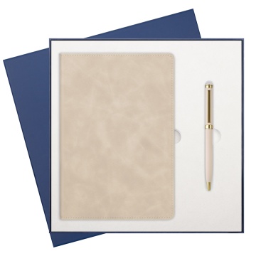 Portobello Подарочный набор Verona, бежевый (ежедневник, ручка) с логотипом на заказ