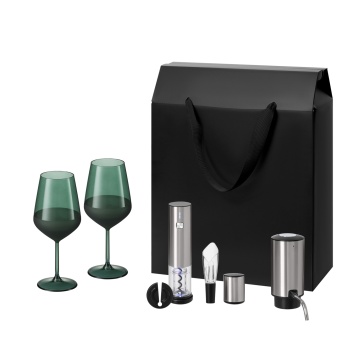 Portobello Подарочный набор Emerald, Vintaro, Dante (2 бокала + набор для вина + аэратор) с логотипом на заказ