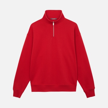 Portobello Толстовка на молнии унисекс FLOW, красная с логотипом на заказ