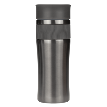 Portobello Термокружка вакуумная Поло, серая с логотипом на заказ