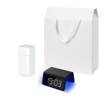 Portobello Подарочный набор Клауд НЕО, Флейм (Cloud NEO, Flame), черный (увлажнитель воздуха, зарядное устройство) с логотипом на заказ